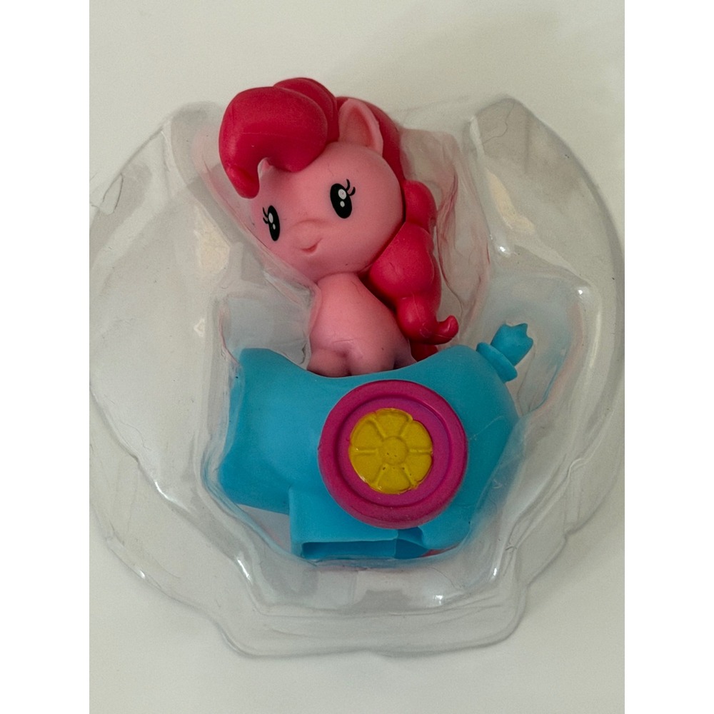 My Little Pony Cutie Mark Crew Pinkie Pie Figure in Train Car Pink Blue Toy